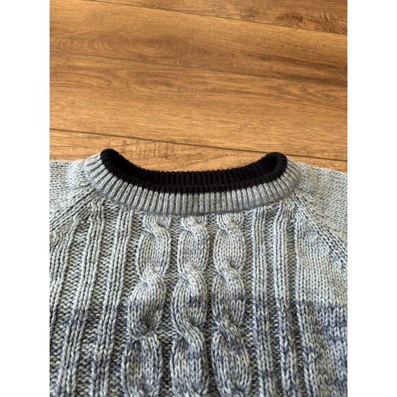 Vintage Graphix Blue Striped Knit Sweater 80s 90s - Picture 3 of 9